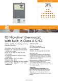 Radiant floor thermostat datasheet